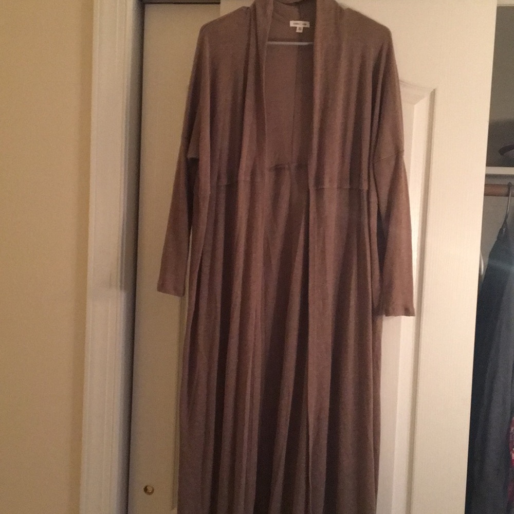 Long brown cardigan